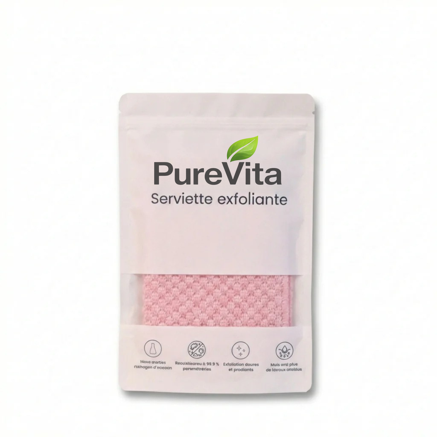 Serviette de douche exfoliante Purevita