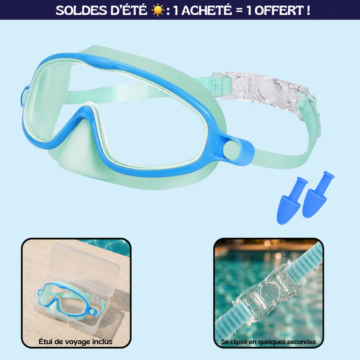Lunettes de natation à clipser PureVita™