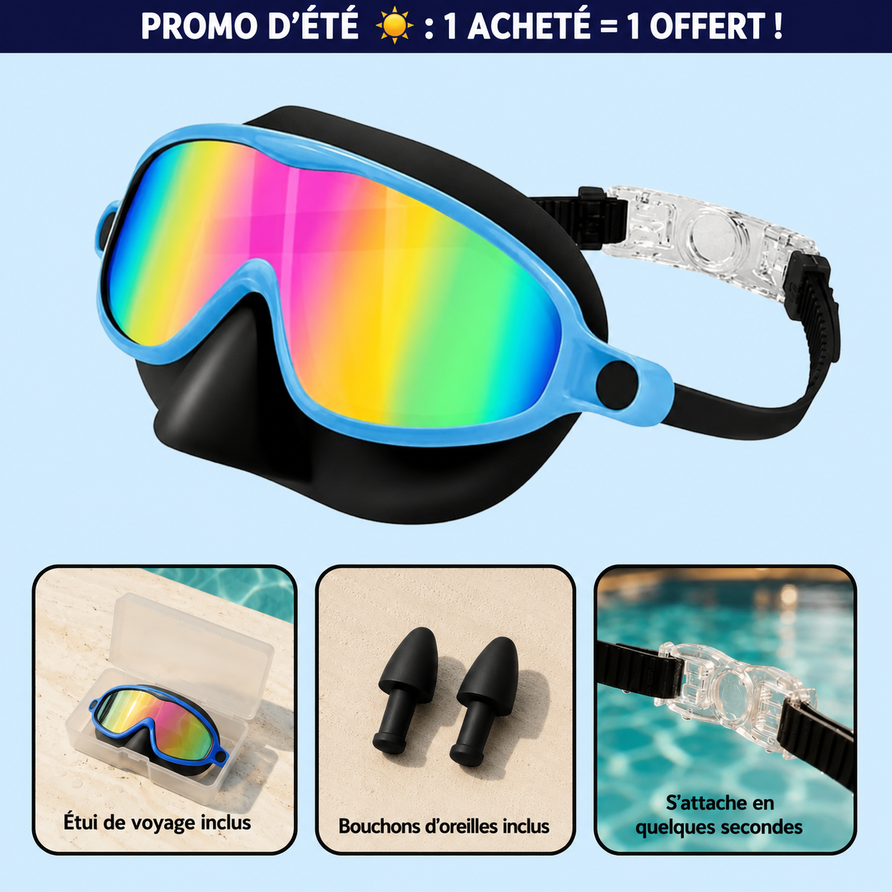 Lunettes de natation à clipser PureVita™