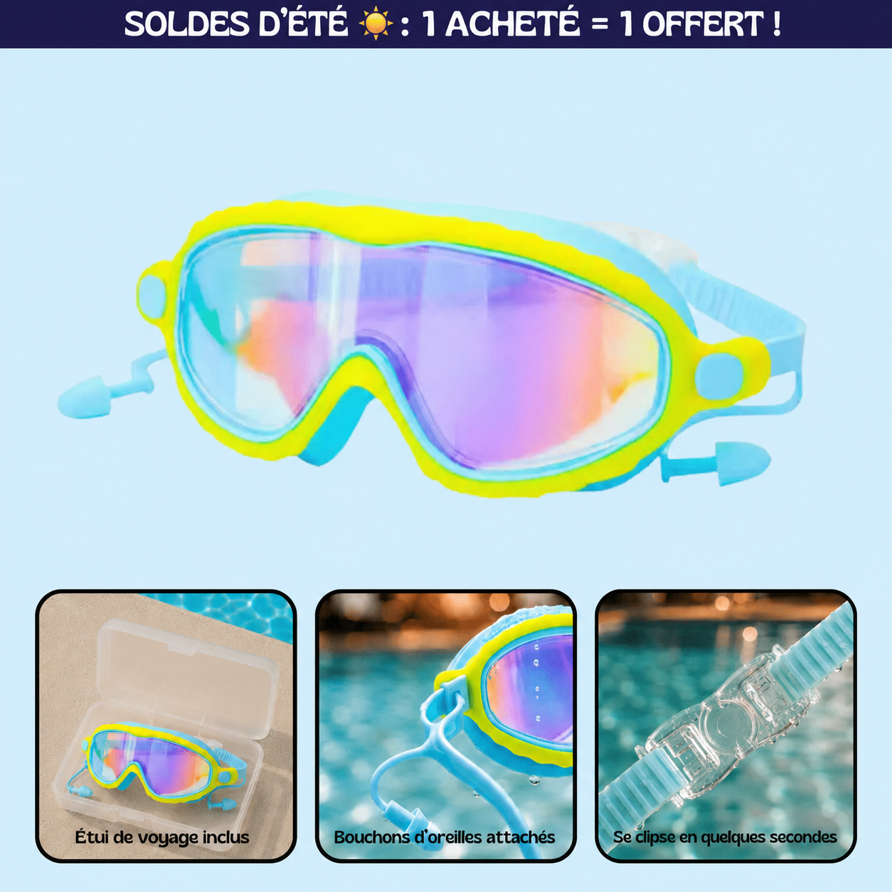 Lunettes de natation à clipser PureVita™