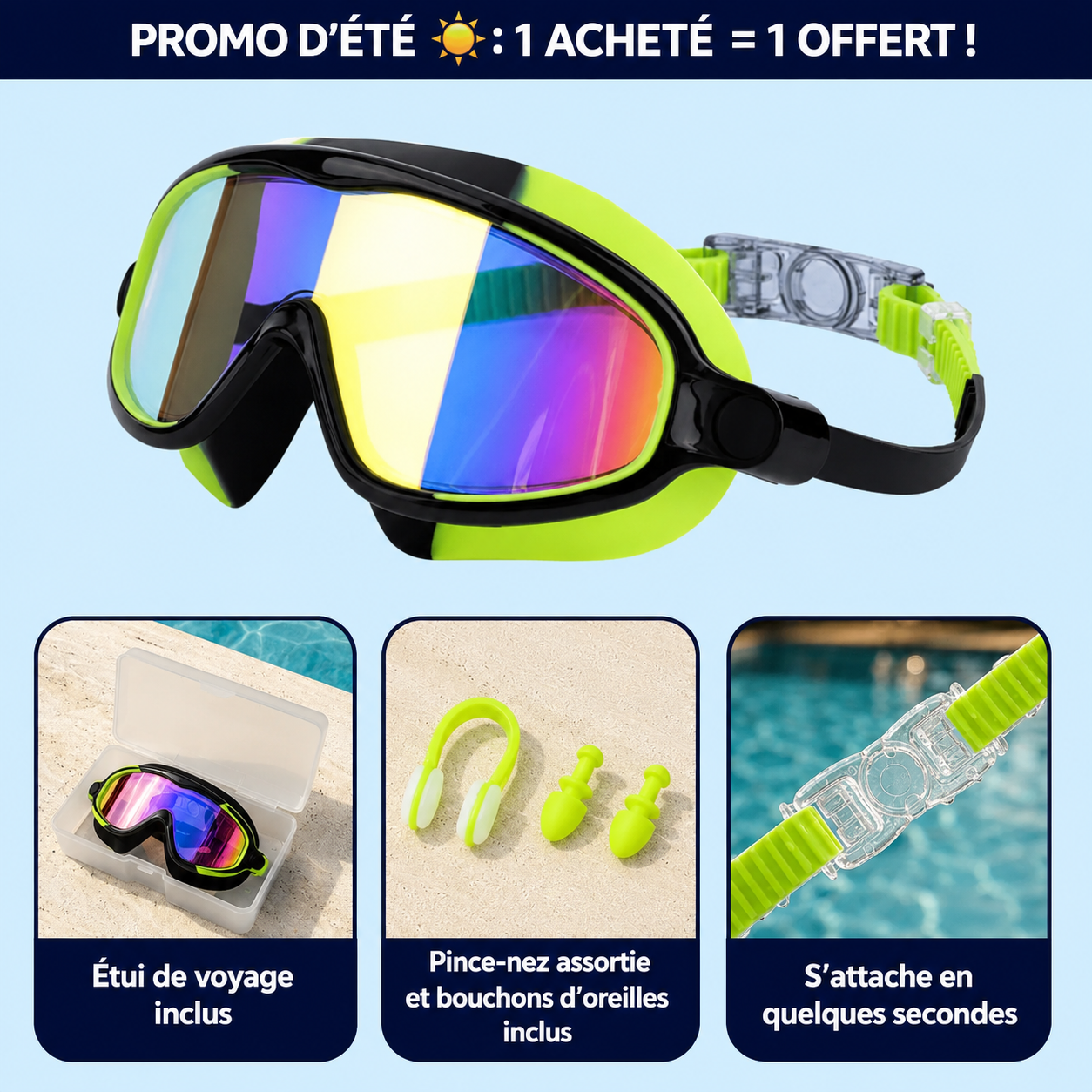 Lunettes de natation à clipser PureVita™