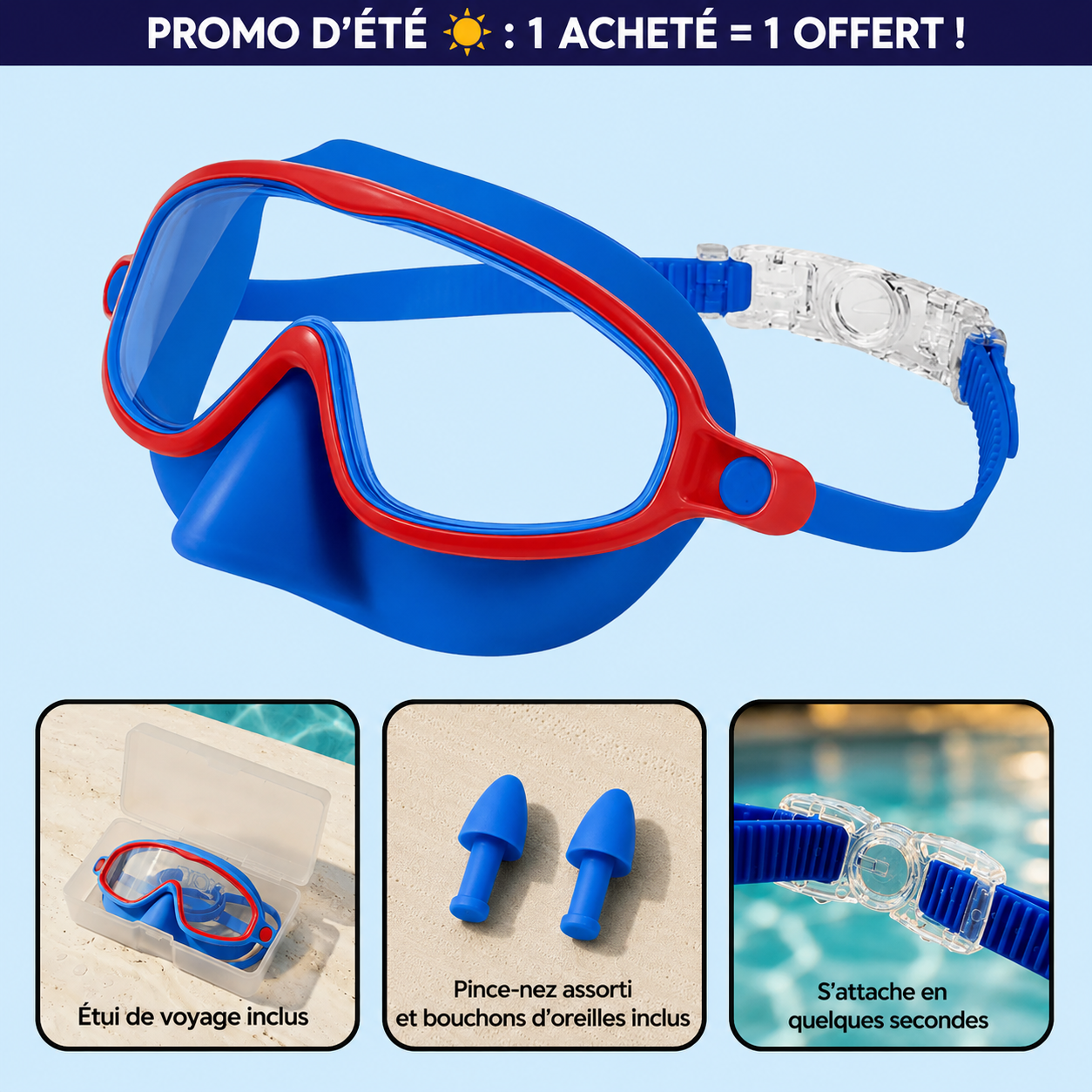 Lunettes de natation à clipser PureVita™