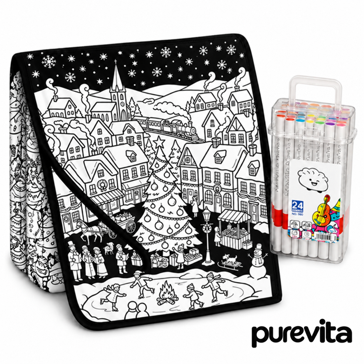 Couverture de coloriage de Noël PureVita™