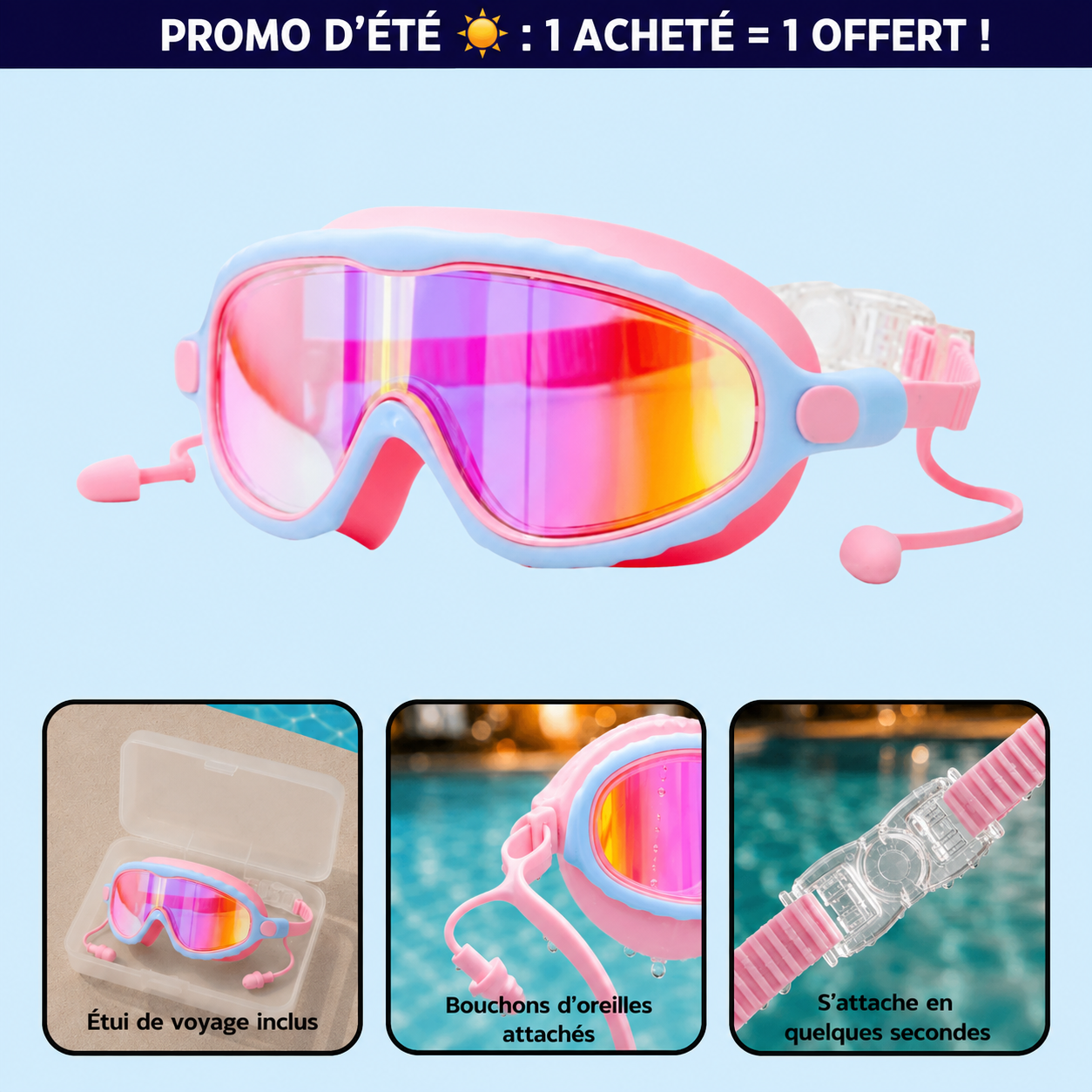 Lunettes de natation à clipser PureVita™