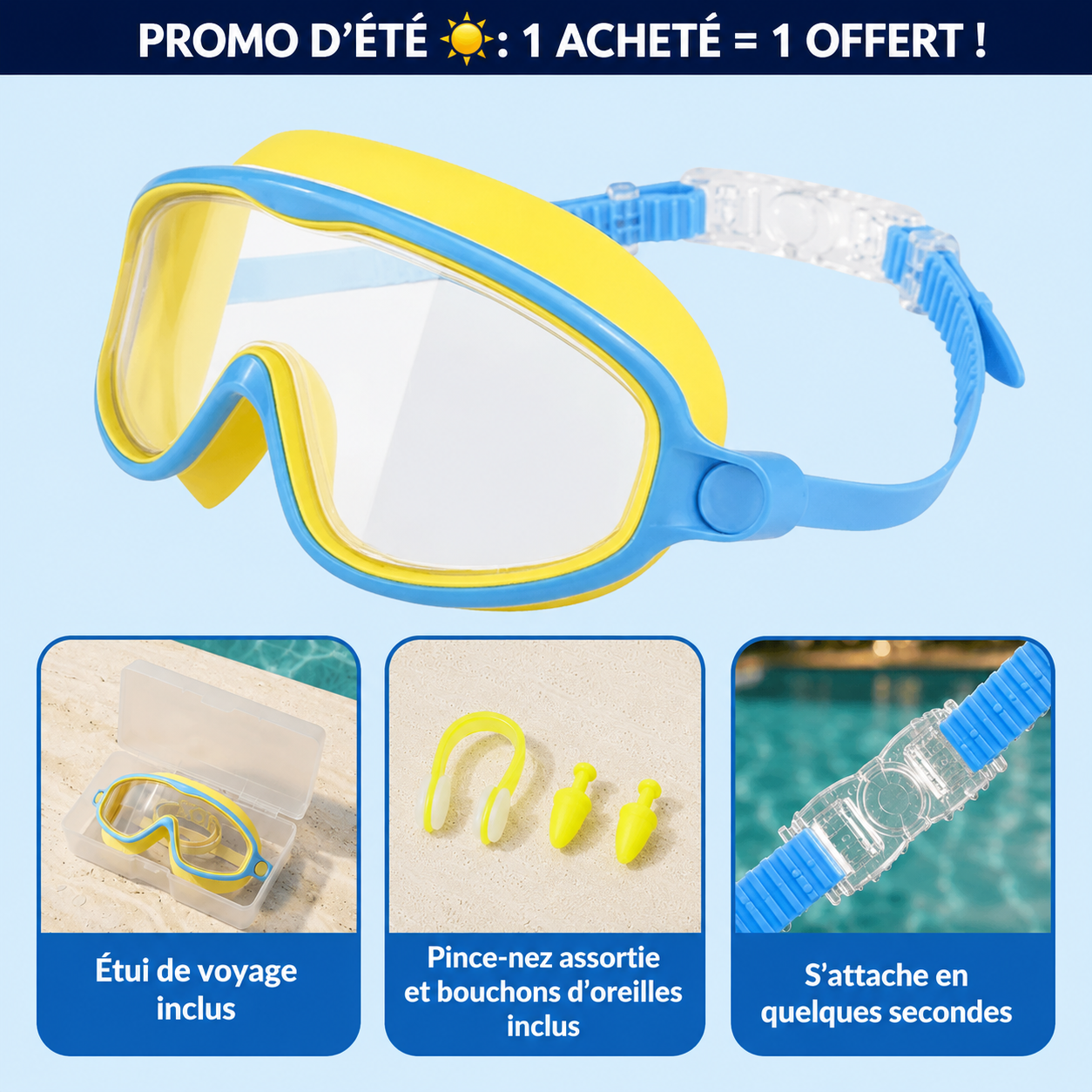 Lunettes de natation à clipser PureVita™