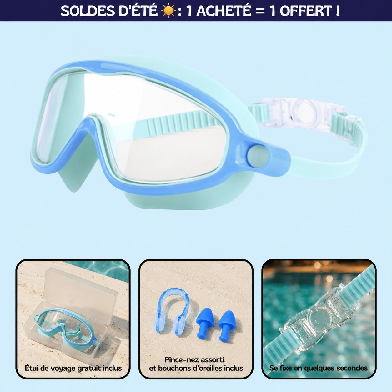 Lunettes de natation à clipser PureVita™