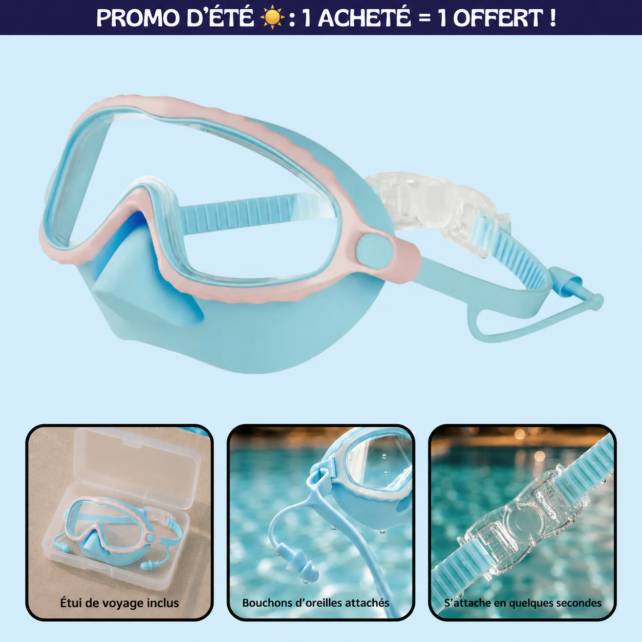 Lunettes de natation à clipser PureVita™