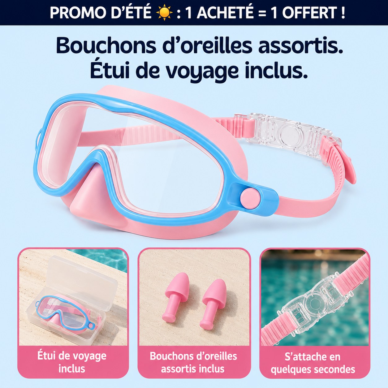 Lunettes de natation à clipser PureVita™