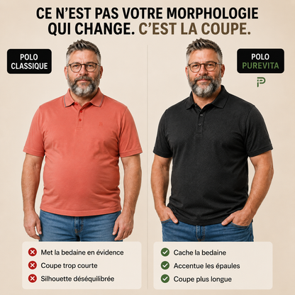 PureVita™ - Un polo pensé pour les hommes qui ont de la bedaine