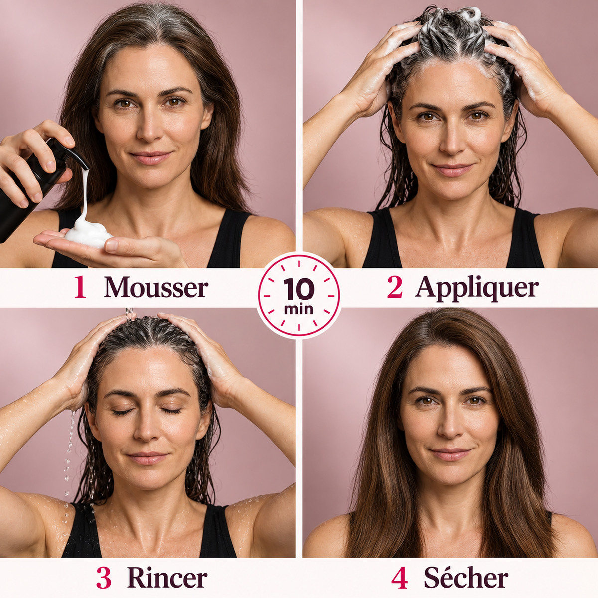 Shampoing colorant instantané