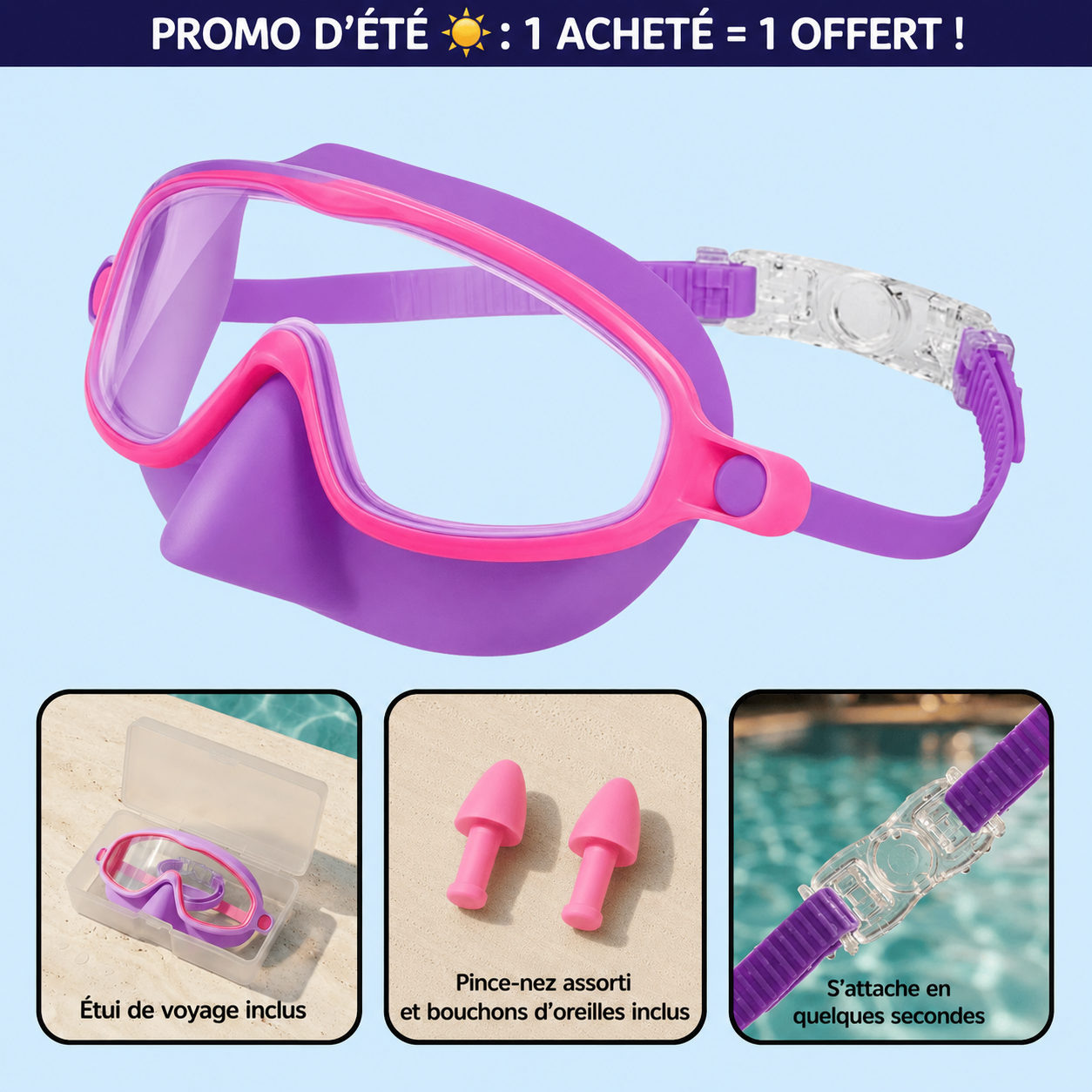 Lunettes de natation à clipser PureVita™
