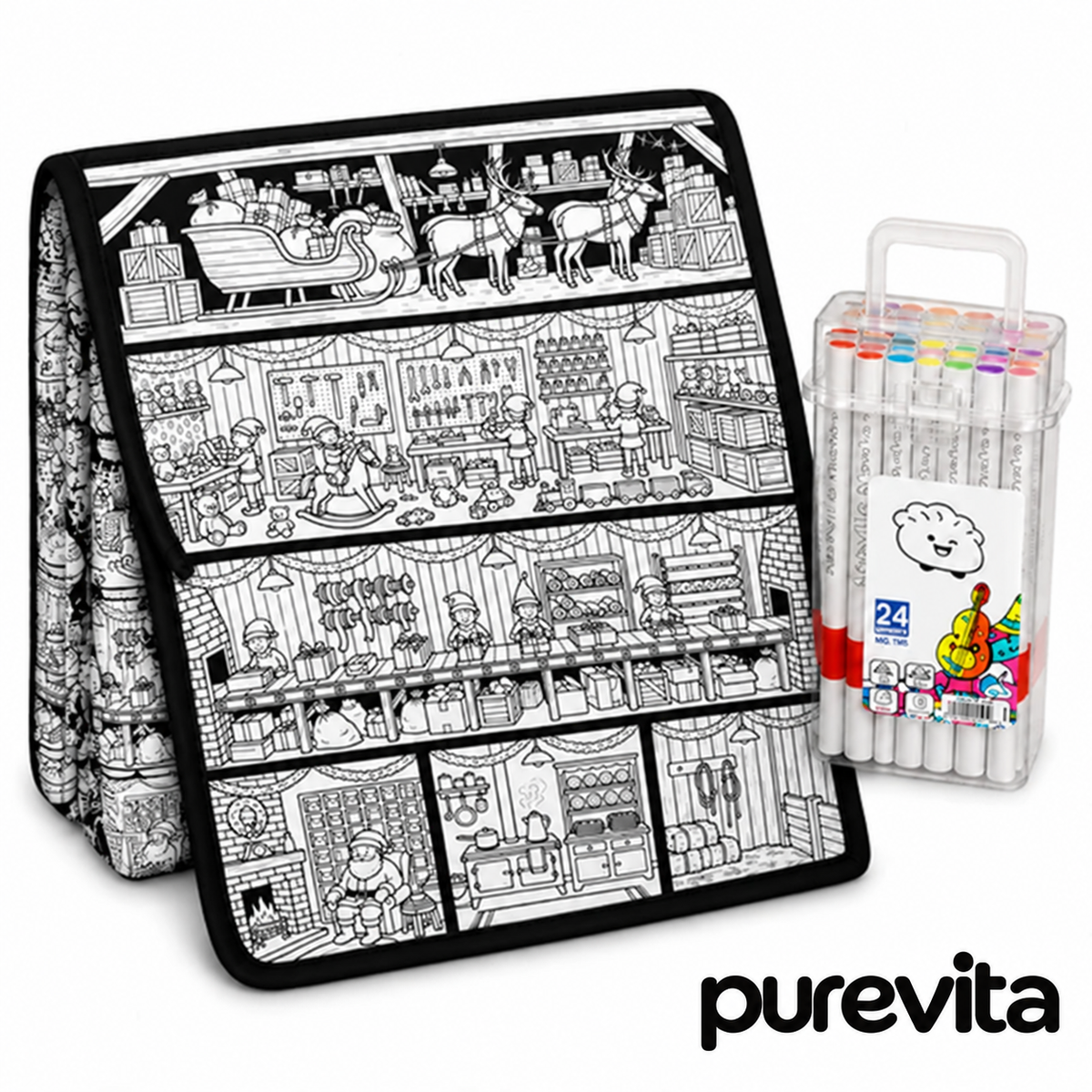 Couverture de coloriage de Noël PureVita™
