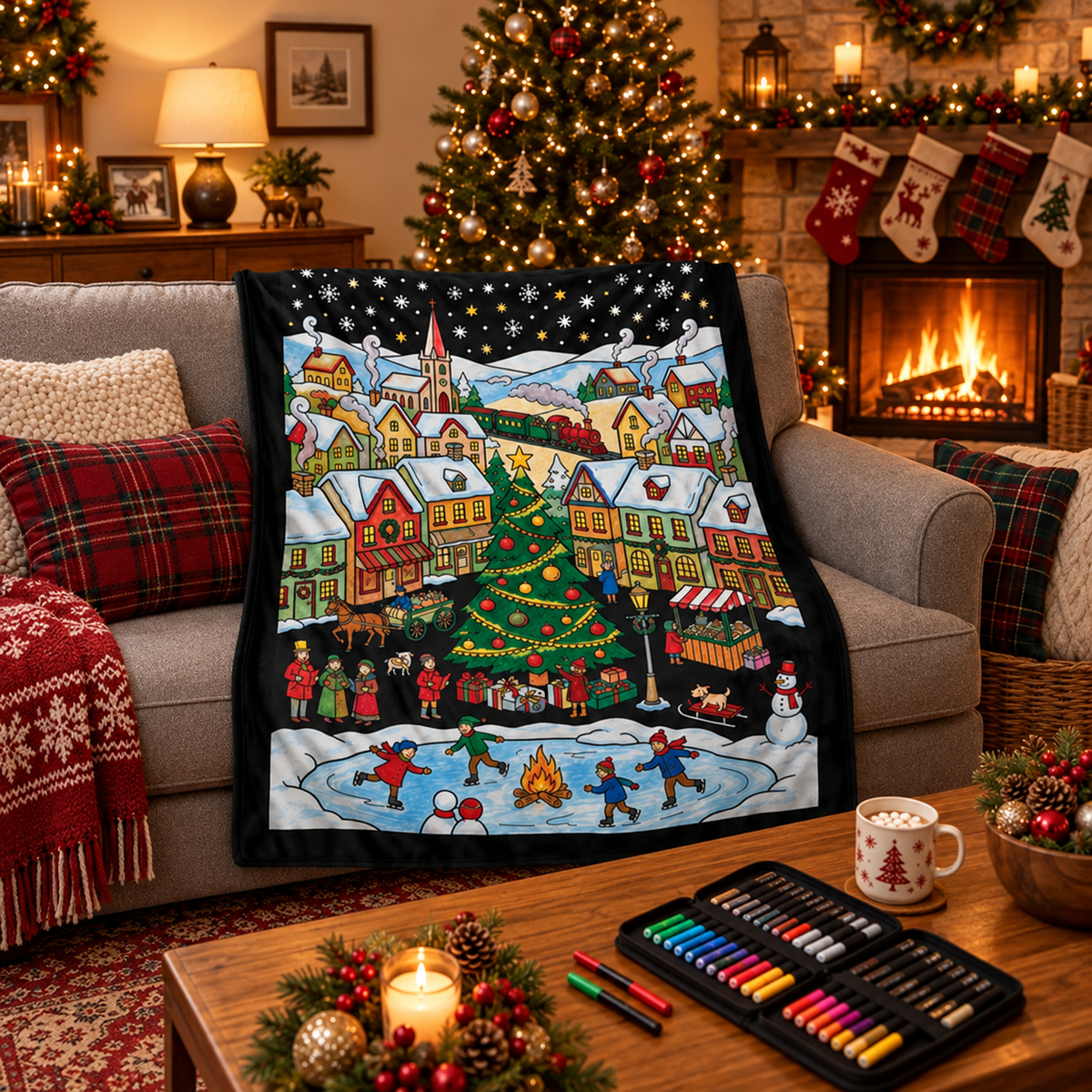 Couverture de coloriage de Noël PureVita™