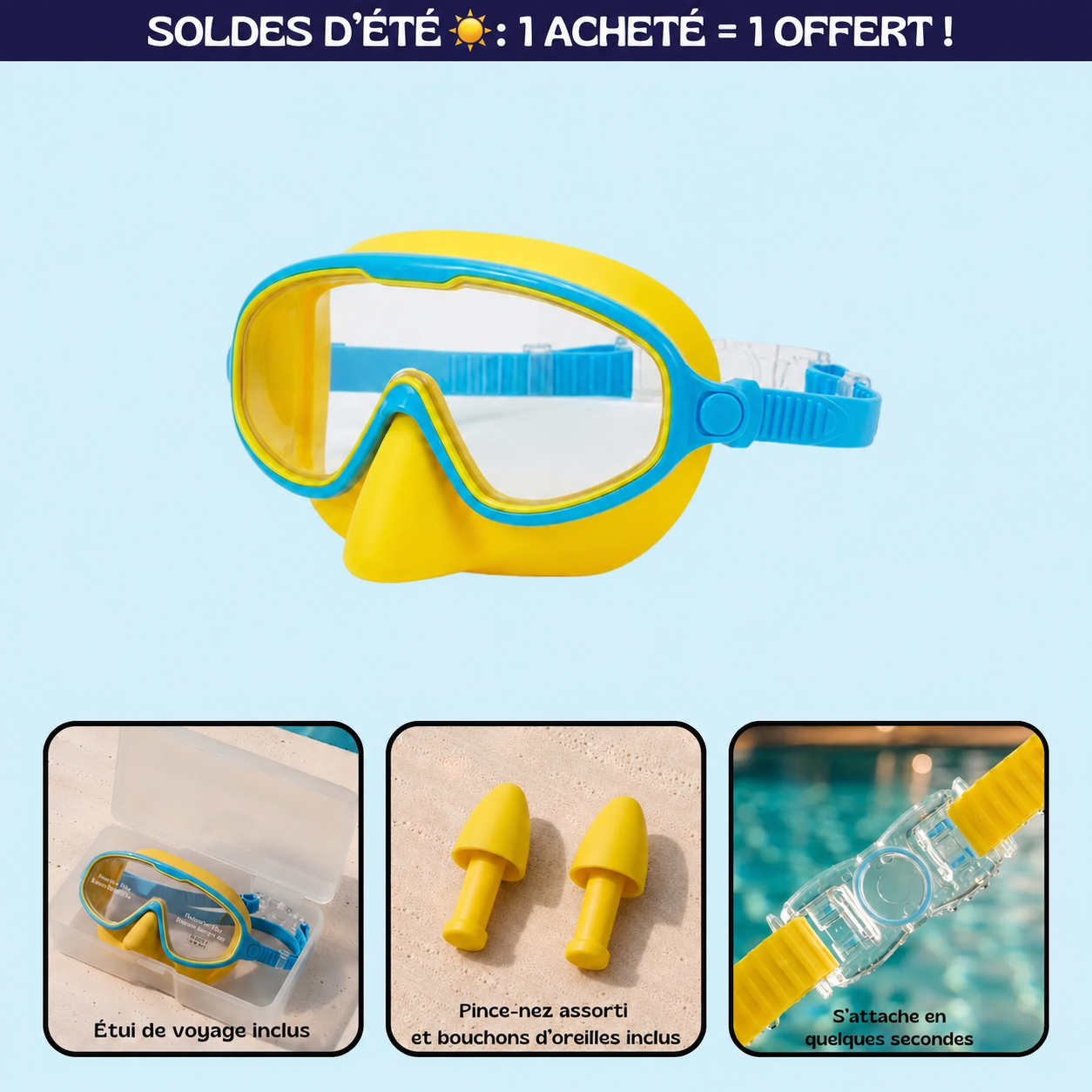 Lunettes de natation à clipser PureVita™