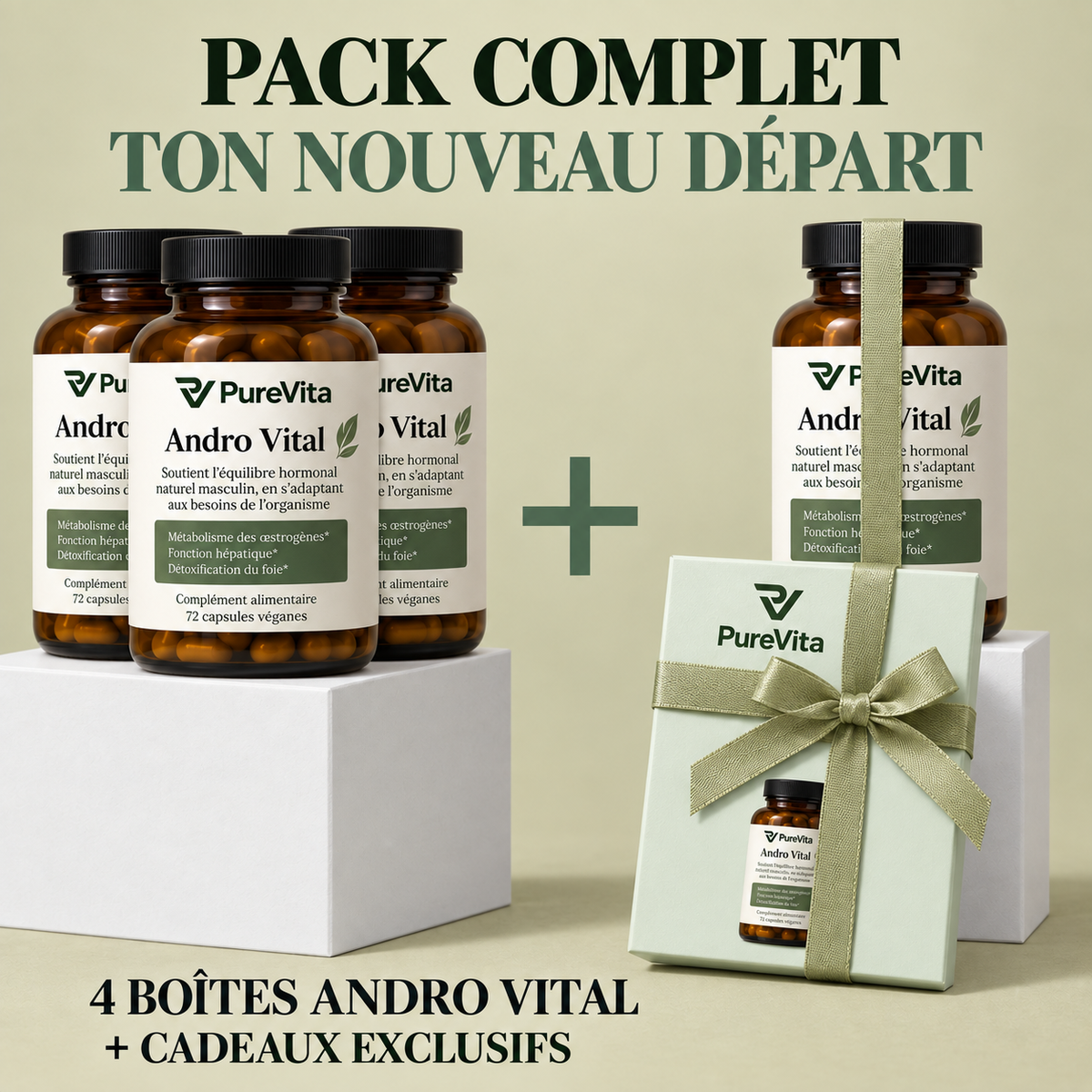 Andro Vital™ | La solution complète pour rééquilibrer les œstrogènes et le cortisol masculins en 14 jours