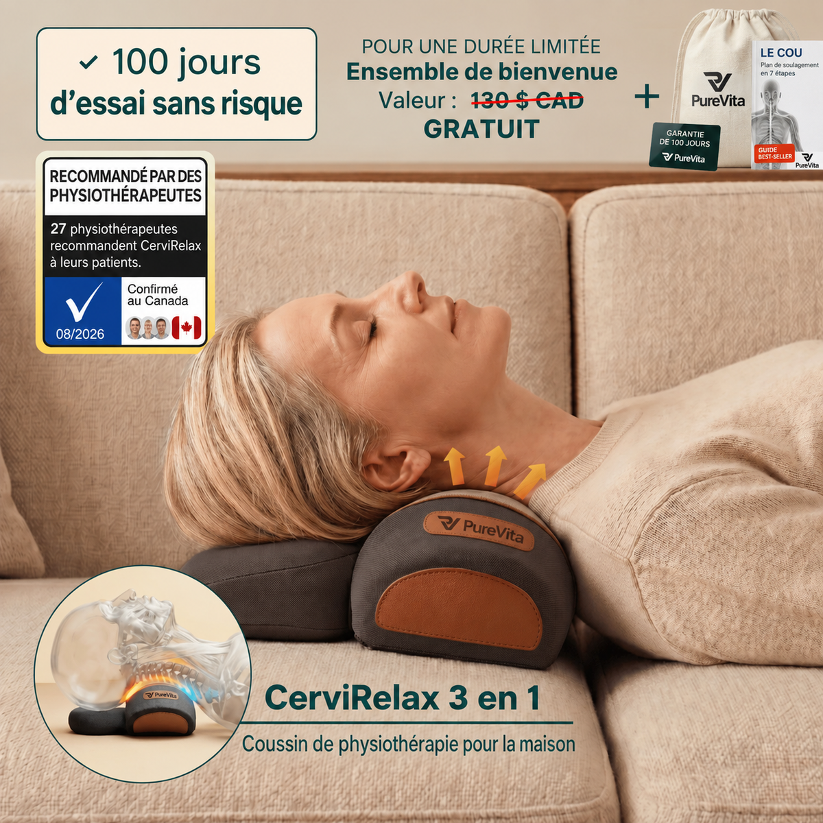 CerviRelax® Appareil de massage 3 en 1