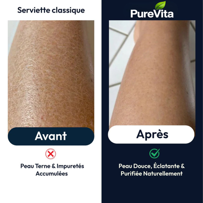 Serviette de douche exfoliante Purevita