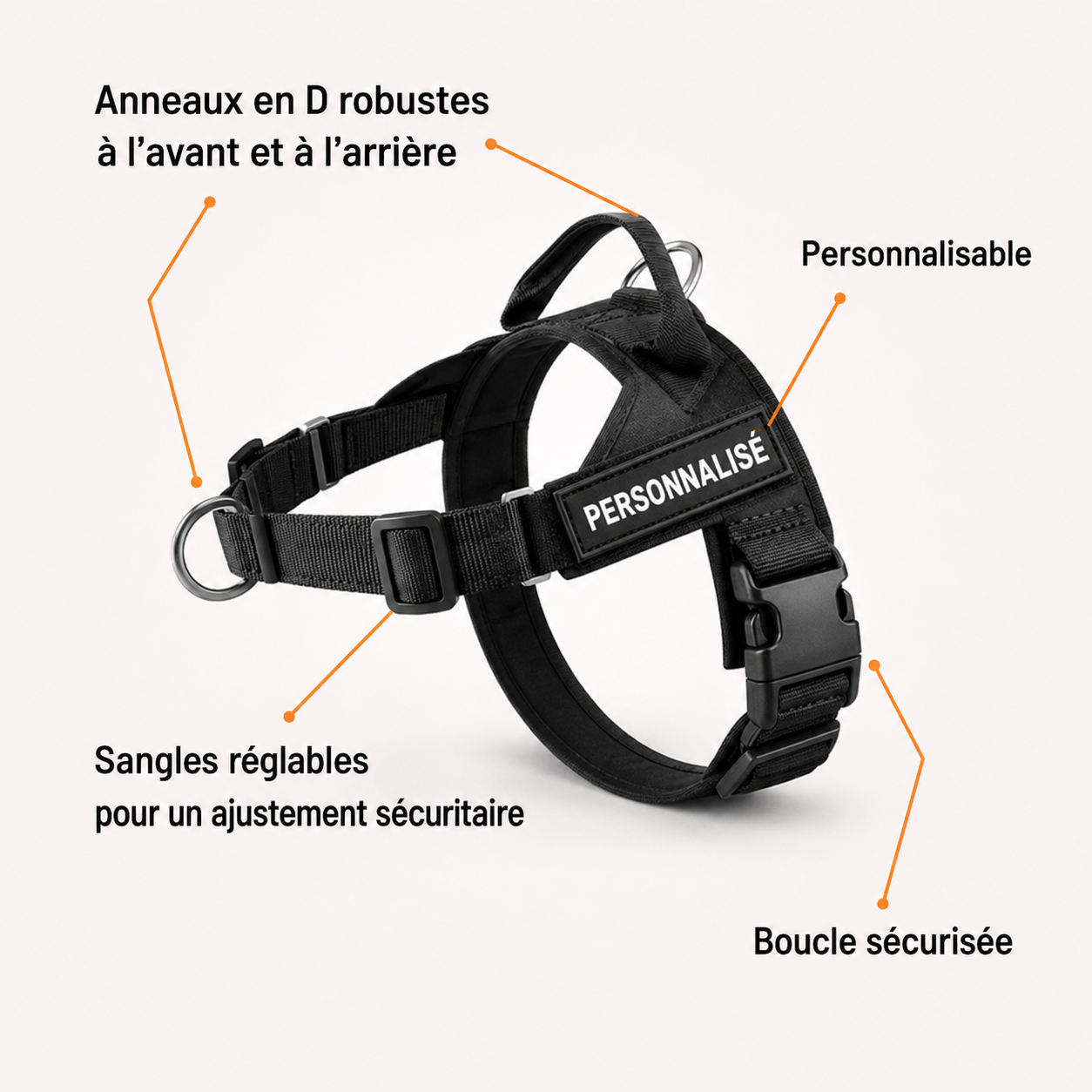 Harnais anti-traction pour chien PureVita