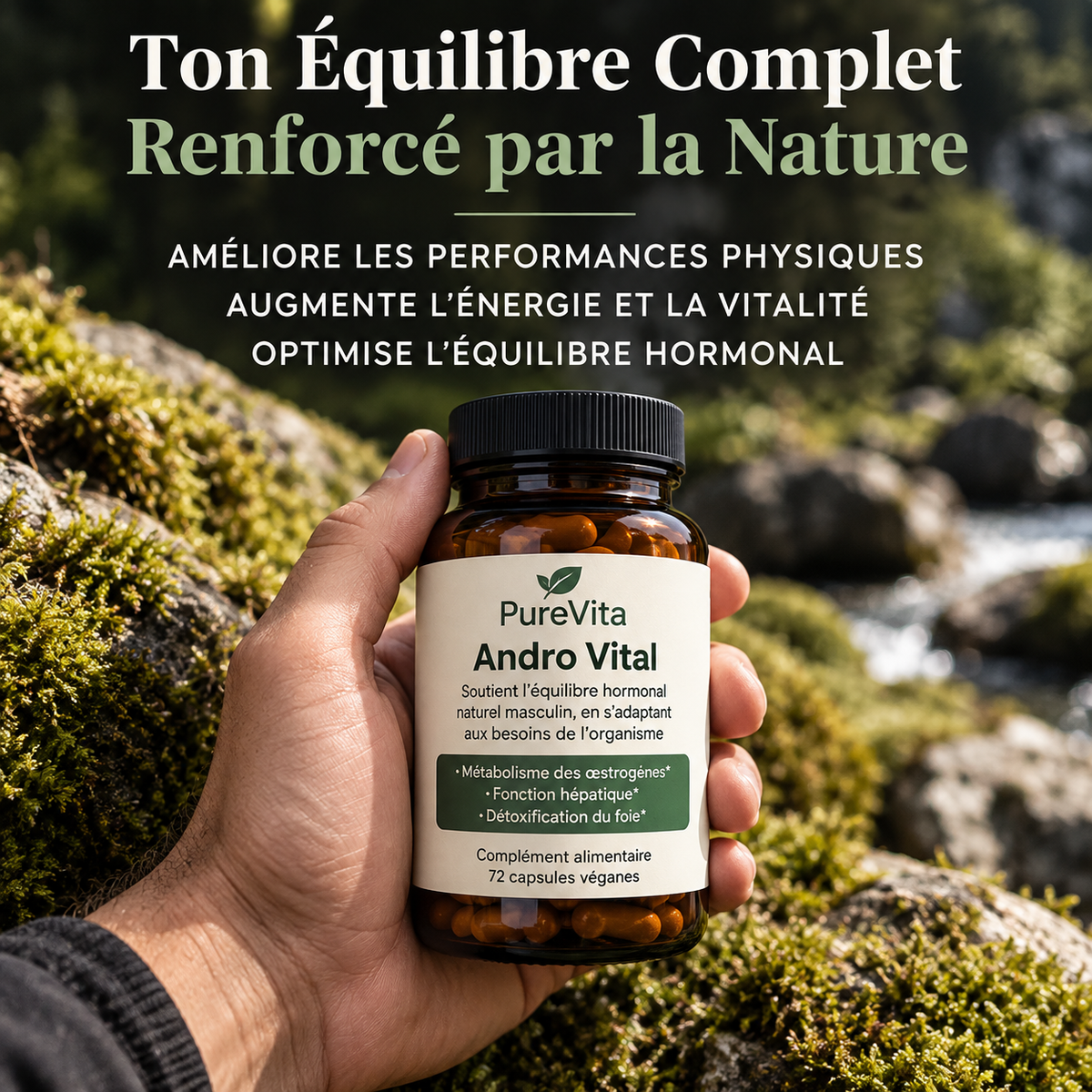 Andro Vital™ | La solution complète pour rééquilibrer les œstrogènes et le cortisol masculins en 14 jours