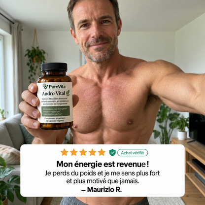 Andro Vital™ | La solution complète pour rééquilibrer les œstrogènes et le cortisol masculins en 14 jours