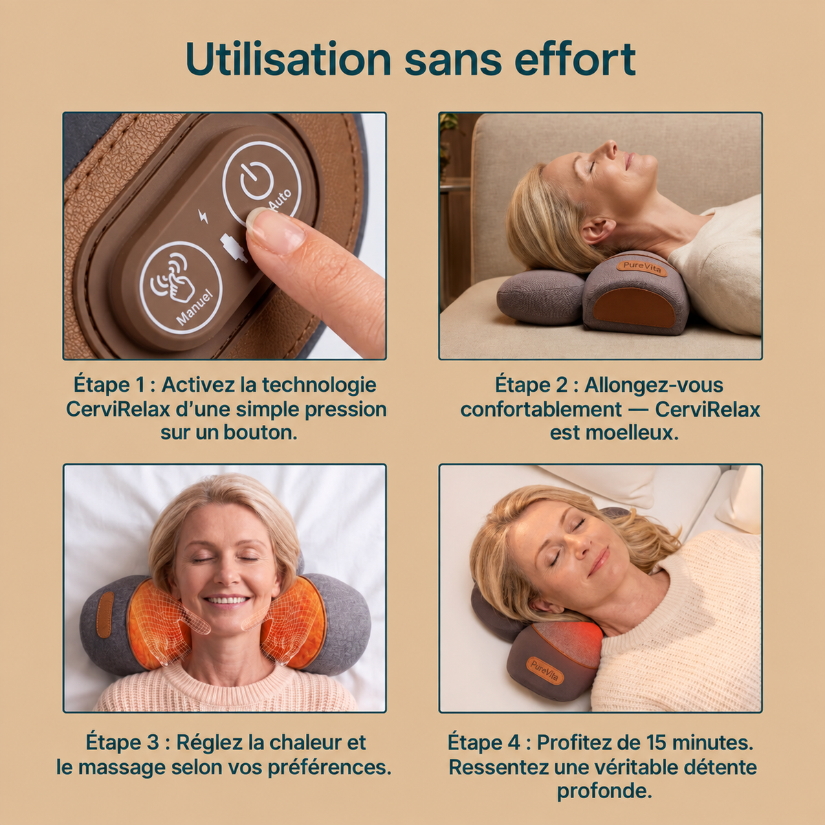 CerviRelax® Appareil de massage 3 en 1