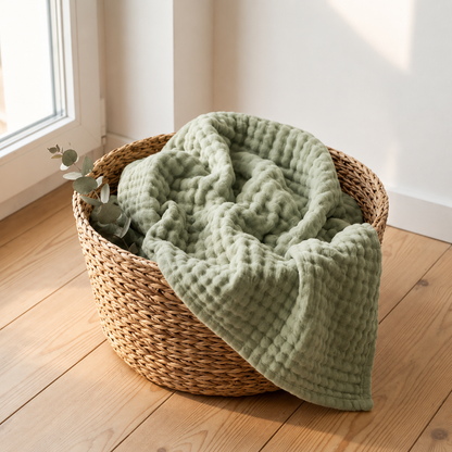 Couverture en mousseline de coton