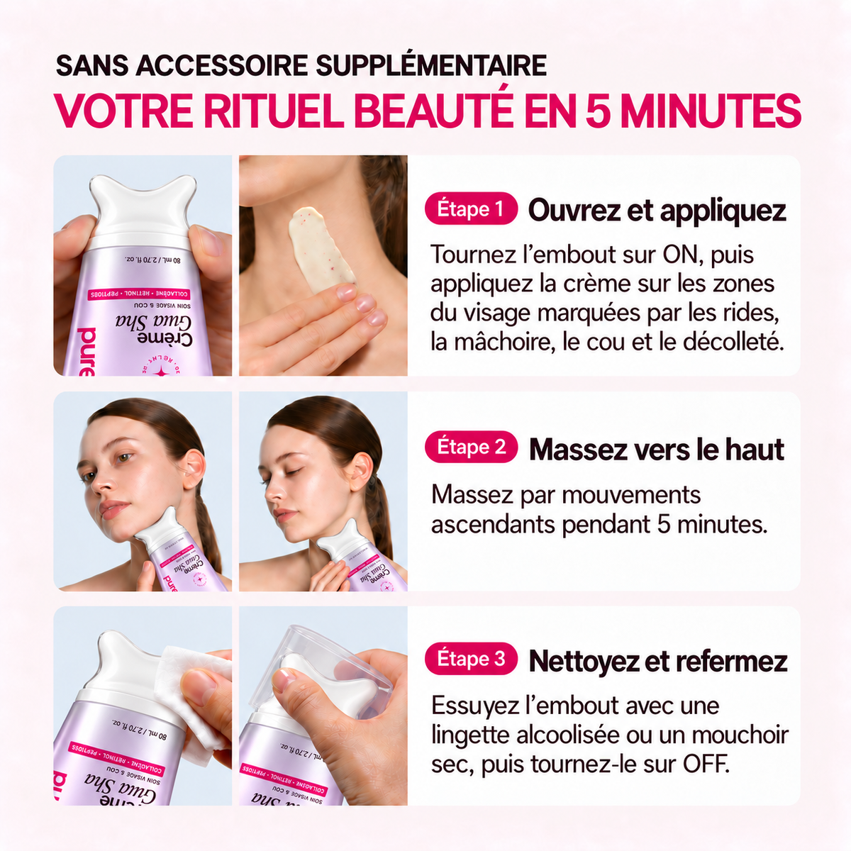 Crème Gua Sha raffermissante au collagène et au rétinol