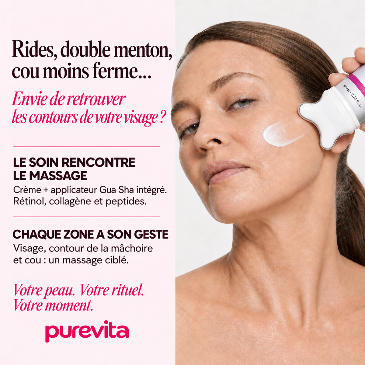 Crème Gua Sha raffermissante au collagène et au rétinol